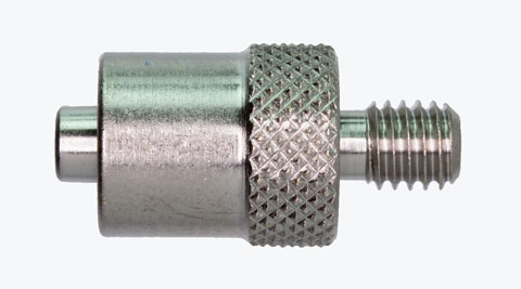 A3331 Male Luer Lock (13/32" knurled), #10-32 male thread, no slots